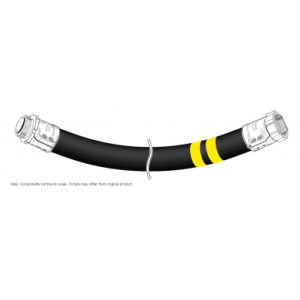 Aviation hose ELAFLEX VHD-C 2"1/2 Length 5.7m / tinned brass Spannloc MF BSPP 2''1/2 fittings