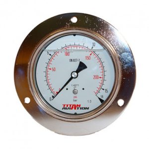 Ø63 pressure gauge with glycerin 0/16 bar back connection 1/4'' BSPP