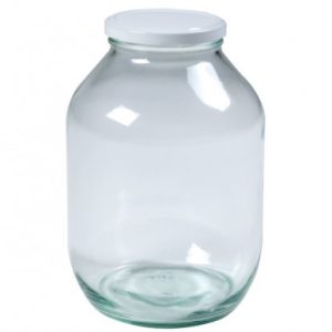 Glass sample jar 2,3l screwed sealing cap