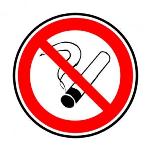 No smoking sticker Ø320