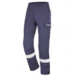 Navy blue reflective ATEX pants for fuel handler- Large size